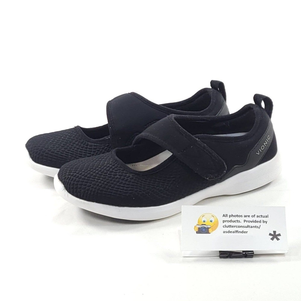 Vionic Sky Sonnet Casual Slip On Mary Jane Flat Womens Size 6.5 ASR1692 Black